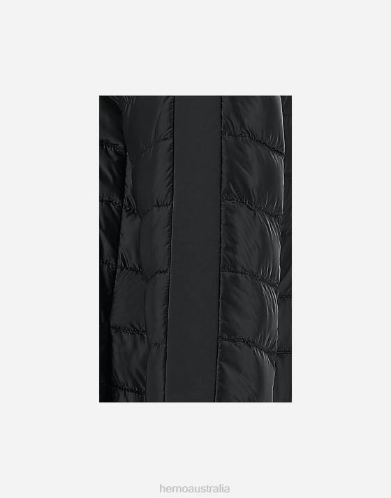 A-SHAPE NYLON ULTRALIGHT AND NEW TECHNO SHANTUNG Herno Women Black 2L0H442 Outerwear