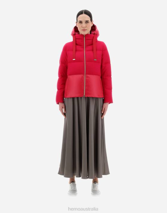 CASHMERE SILK AND NYLON ULTRALIGHT BOMBER JACKET Herno Women Fuchsia 2L0H32 Outerwear