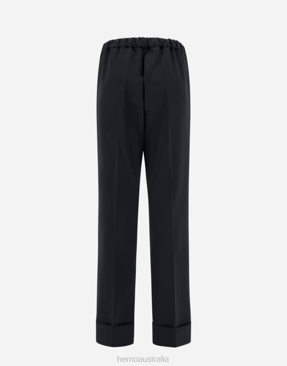 CLASSY TROUSERS Herno Women Black 2L0H77 Clothing
