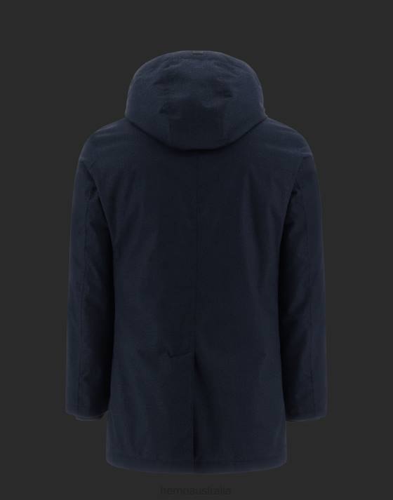 LAMINAR CARCOAT IN CROPP RIVER Herno Men Blue 2L0H544 Outerwear