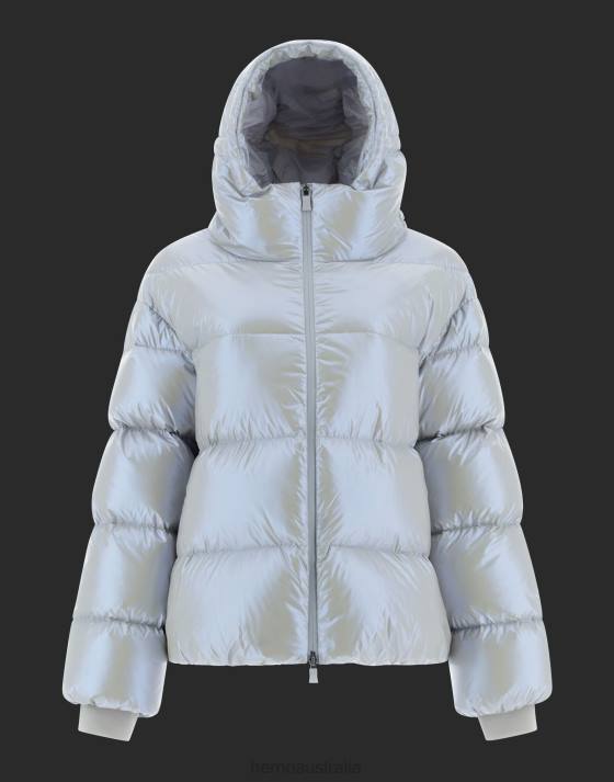 LAMINAR HOODED BOMBER JACKET IN CUBE Herno Women Ice 2L0H252 Outerwear