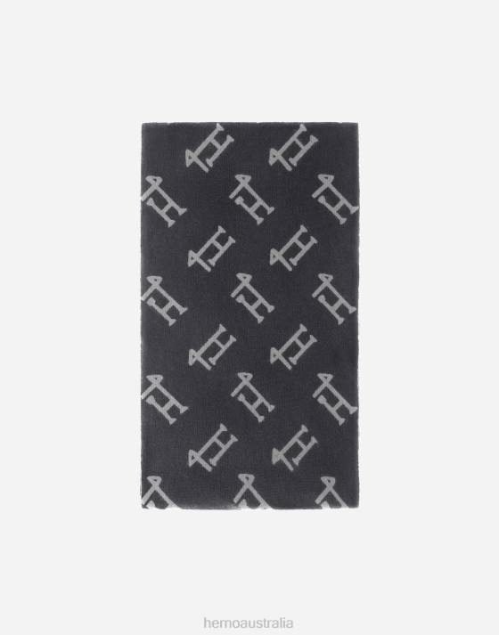MONOGRAM SCARF Herno Men Dark Grey 2L0H546 Accessories
