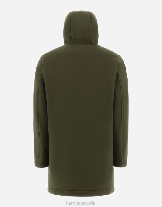 RESORT PARKA IN MESH WOOL Herno Men Light Military 2L0H519 Outerwear