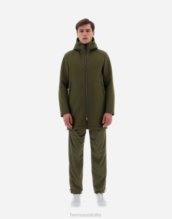 RESORT PARKA IN MESH WOOL Herno Men Light Military 2L0H519 Outerwear