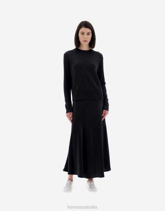 RESORT SWEATER IN CLOUD CASHMERE Herno Women Black 2L0H257 Clothing