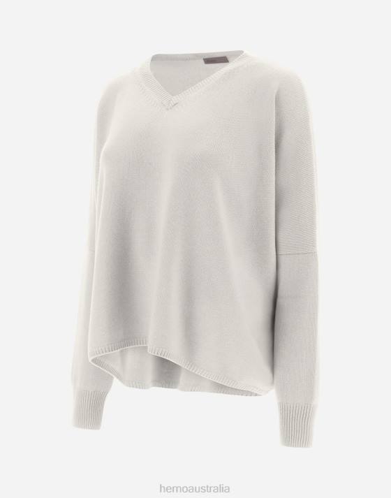 RESORT SWEATER IN ETERNITY CASHMERE Herno Women Mastic Dove Grey 2L0H424 Clothing