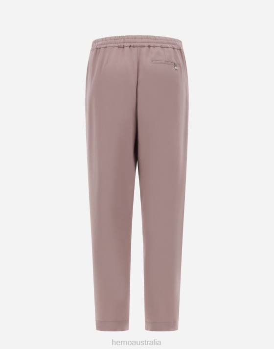 RESORT TROUSERS IN SATIN EFFECT Herno Women Lilac 2L0H196 Clothing