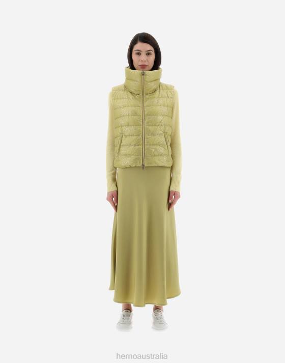 RESORT WAISTCOAT IN NEW LACE Herno Women Canary 2L0H291 Outerwear