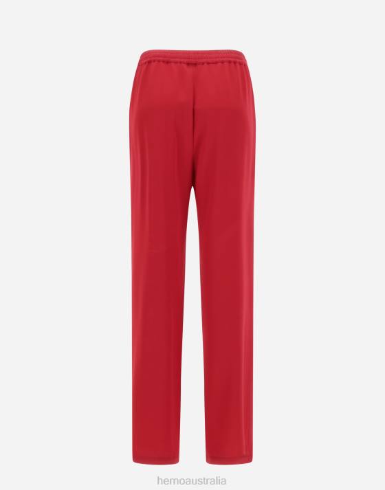 SATIN EFFECT TROUSERS Herno Women Fuchsia 2L0H49 Clothing