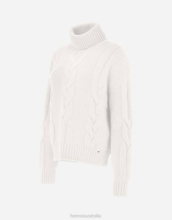 SWEATER IN COMFY INFINITY Herno Women Cream 2L0H114 Clothing