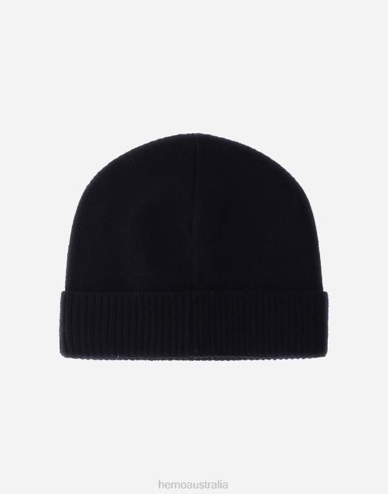 WOOL BEANIE Herno Men Navy Blue 2L0H584 Accessories