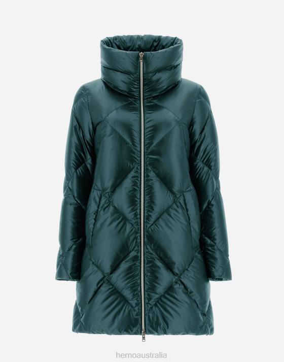 ULTRALIGHT NYLON A-SHAPE JACKET Herno Women College green 2L0H369 Outerwear